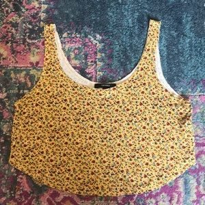 Forever21 yellow ditsy floral crop!